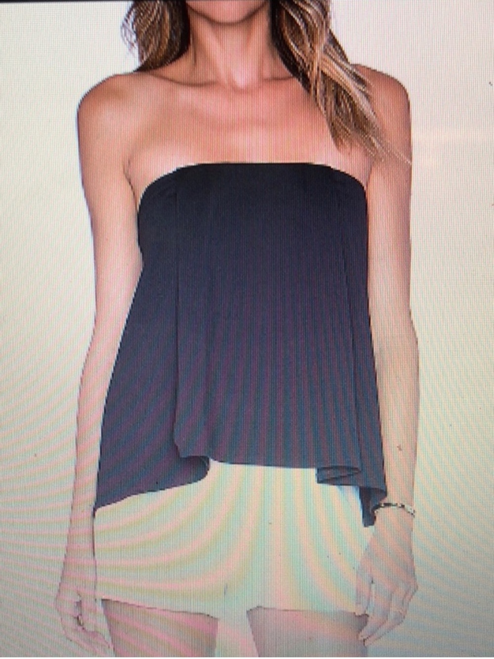 Susana Monaco strapless top in black